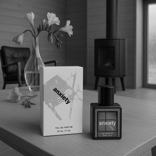 Anxiety Eau de Parfum 30ml – Unisex Woody Floral Perfume with Rose, Cedar & Vetiver